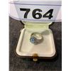 Image 1 : STAMPED 925 SILVER RING WITH BLUE STONE