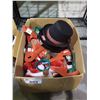 Image 2 : BOX OF ASSORTED HATS & CHRISTMAS THEMED ITEMS
