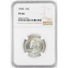 Image 1 : 1950 Proof Washington Quarter Coin NGC PF66