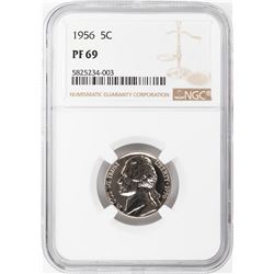 1956 Proof Jefferson Nickel Coin NGC PF69