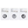 Image 1 : Lot of (3) 1959 Proof Franklin Half Dollar Coins NGC PF66