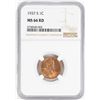 Image 1 : 1937-S Lincoln Wheat Cent Coin NGC MS66RD