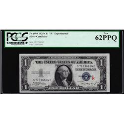 1935A $1 "R" Experimental Silver Certificate Note Fr.1609 PCGS New 62PPQ