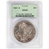 Image 1 : 1881-S $1 Morgan Silver Dollar Coin PCGS MS65 Old Green Holder