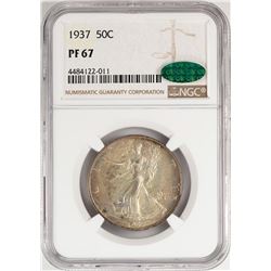 1937 Proof Walking Liberty Half Dollar Coin NGC PF67 CAC