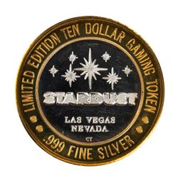 .999 Silver Stardust Resort Las Vegas $10 Casino Gaming Token Limited Edition