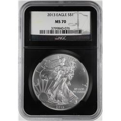 2013 $1 American Silver Eagle Coin NGC MS70 Black Core