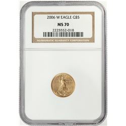 2006-W $5 American Gold Eagle Coin NGC MS70