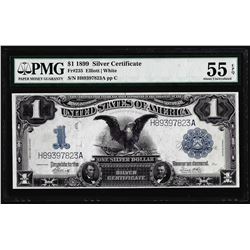 1899 $1 Black Eagle Silver Certificate Note Fr.235 PMG About Uncirculated 55EPQ