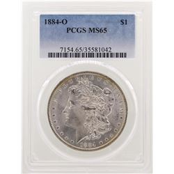 1884-O $1 Morgan Silver Dollar Coin PCGS MS65