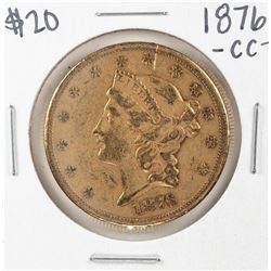 1876-CC $20 Liberty Head Double Eagle Gold Coin