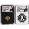 1792-2017 Half Disme 1/10 oz. Gold & 1oz. Silver Medals NGC PF70 W/ Moy Signature Set