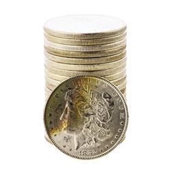 Roll of (20) Brilliant Uncirculated 1882 $1 Morgan Silver Dollar Coins Amazing Toning