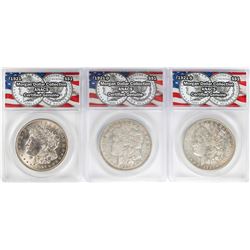 Lot of 1921-P/D/S $1 Morgan Silver Dollar Coins ANACS Certified Genuine