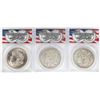 Lot of 1921-P/D/S $1 Morgan Silver Dollar Coins ANACS Certified Genuine