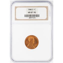 1946-D Lincoln Wheat Cent Coin NGC MS67RD