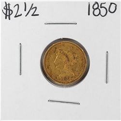 1850 $2 1/2 Liberty Head Quarter Eagle Gold Coin