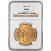 Image 1 : 1895 $20 Liberty Head Double Eagle Gold Coin NGC MS60