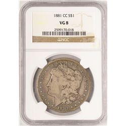 1881-CC $1 Morgan Silver Dollar Coin NGC VG8