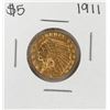 Image 1 : 1911 $5 Indian Head Half Eagle Gold Coin