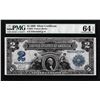 Image 1 : 1899 $2 Mini-Porthole Silver Certificate Note Fr.255 PMG Choice Uncirculated 64EPQ