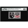 Image 1 : 1874 25 Cent Fifth Issue Fractional Currency Note Fr.1308 PMG Choice Uncirculated 65EPQ