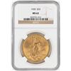 Image 1 : 1920 $20 St. Gaudens Double Eagle Gold Coin NGC MS62