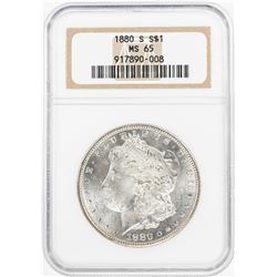 1880-S $1 Morgan Silver Dollar Coin NGC MS65