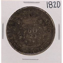 1820-R Brazil 960 Reis Silver Coin