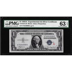 1935A $1 "S" Experimental Silver Certificate Note Fr.1610 PMG Ch. Uncirculated 63EPQ