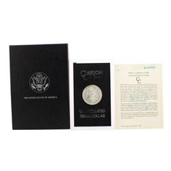 1881-CC $1 Morgan Silver Dollar Coin GSA Hoard Uncirculated w/ Box & COA