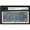 Image 2 : 1864 $50 Confederate States of America Note T-66 PMG About Uncirculated 50EPQ