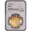 Image 1 : 1882-CC $1 Morgan Silver Dollar Coin NGC MS62 Amazing Toning