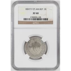 1831T F Central America Republic Coin NGC XF40