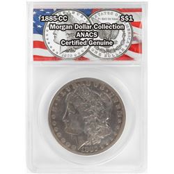 1885-CC $1 Morgan Silver Dollar Coin ANACS Certified Genuine