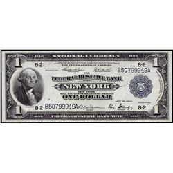 1918 $1 Federal Reserve Bank Note New York