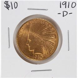 1910-D $10 Indian Head Eagle Gold Coin