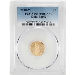 2010-W $5 Proof American Gold Eagle Coin PCGS PR70DCAM