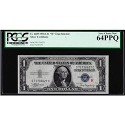 1935A $1 "R" Experimental Silver Certificate Note Fr.1609 PCGS Very Choice New 64PPQ