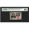 Image 1 : 1874 10 Cent Fifth Issue Fractional Currency Note Fr.1266 PMG Choice Uncirculated 64EPQ