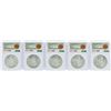 Image 1 : Lot of (5) 1977Mo Mexico 100 Pesos Silver Coins NGC MS66 Level Date