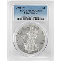 2015-W $1 Proof American Silver Eagle Coin PCGS PR70DCAM