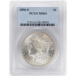 1896-S $1 Morgan Silver Dollar Coin PCGS MS63