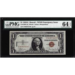 1935A $1 Hawaii Silver Certificate WWII Emergency Note PMG Choice Uncirculated 64EPQ