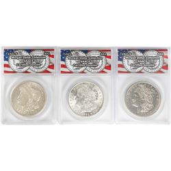 Lot of 1921-P/D/S $1 Morgan Silver Dollar Coins ANACS Certified Genuine