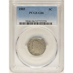 1885 Barber Liberty V Nickel Coin PCGS G06