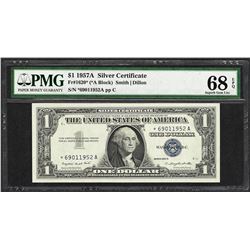 1957A $1 Silver Certificate STAR Note Fr.1620* PMG Superb Gem Uncirculated 68EPQ