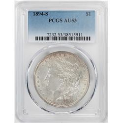 1894-S $1 Morgan Silver Dollar Coin PCGS AU53