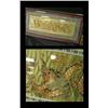 Image 1 : Framed silk needlework depiction of a d