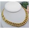 Image 1 : Necklace flat double link 17mm wide in 